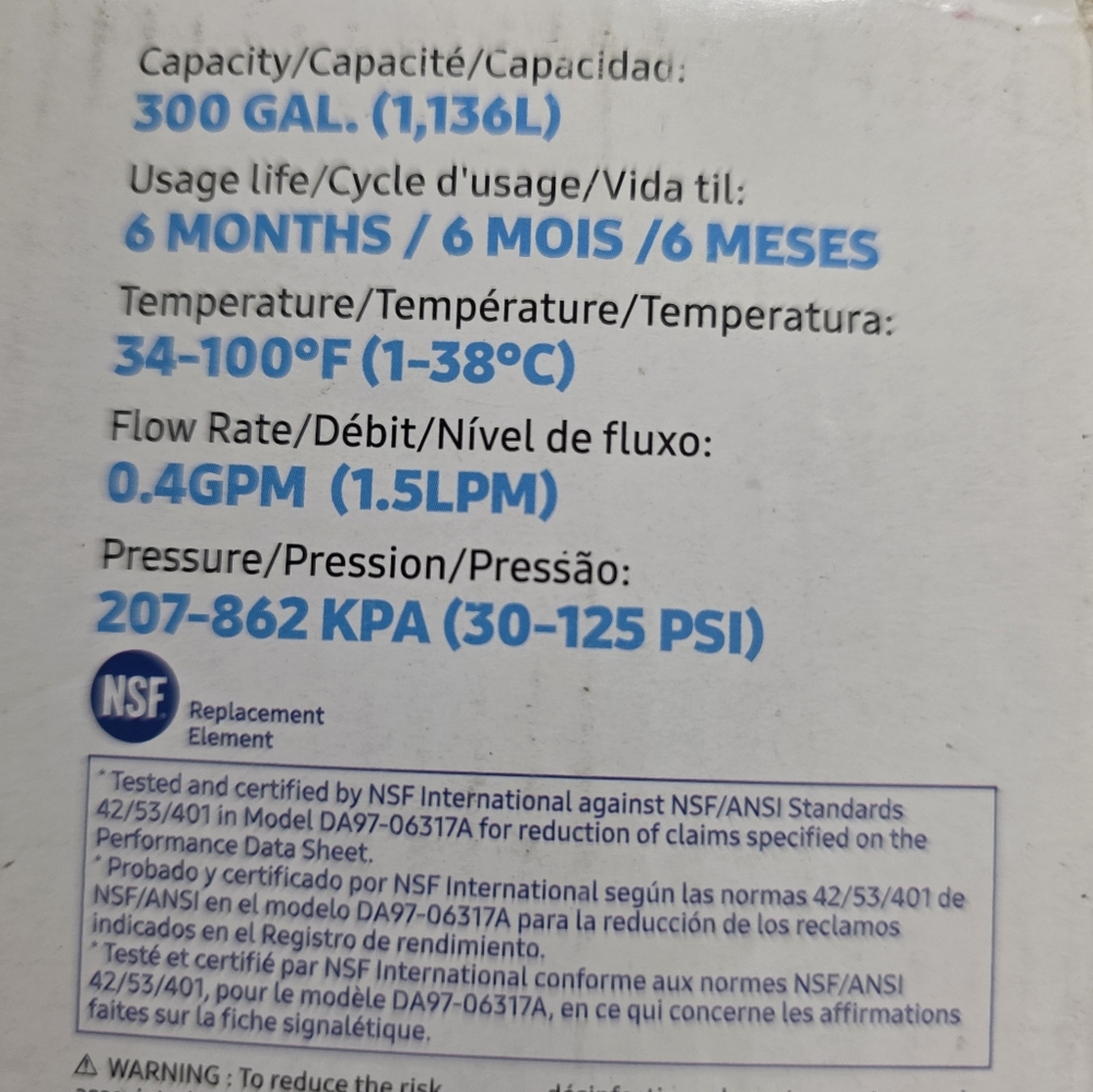 Samsung Water Filter for Refrigerators - Picture 5 of 10